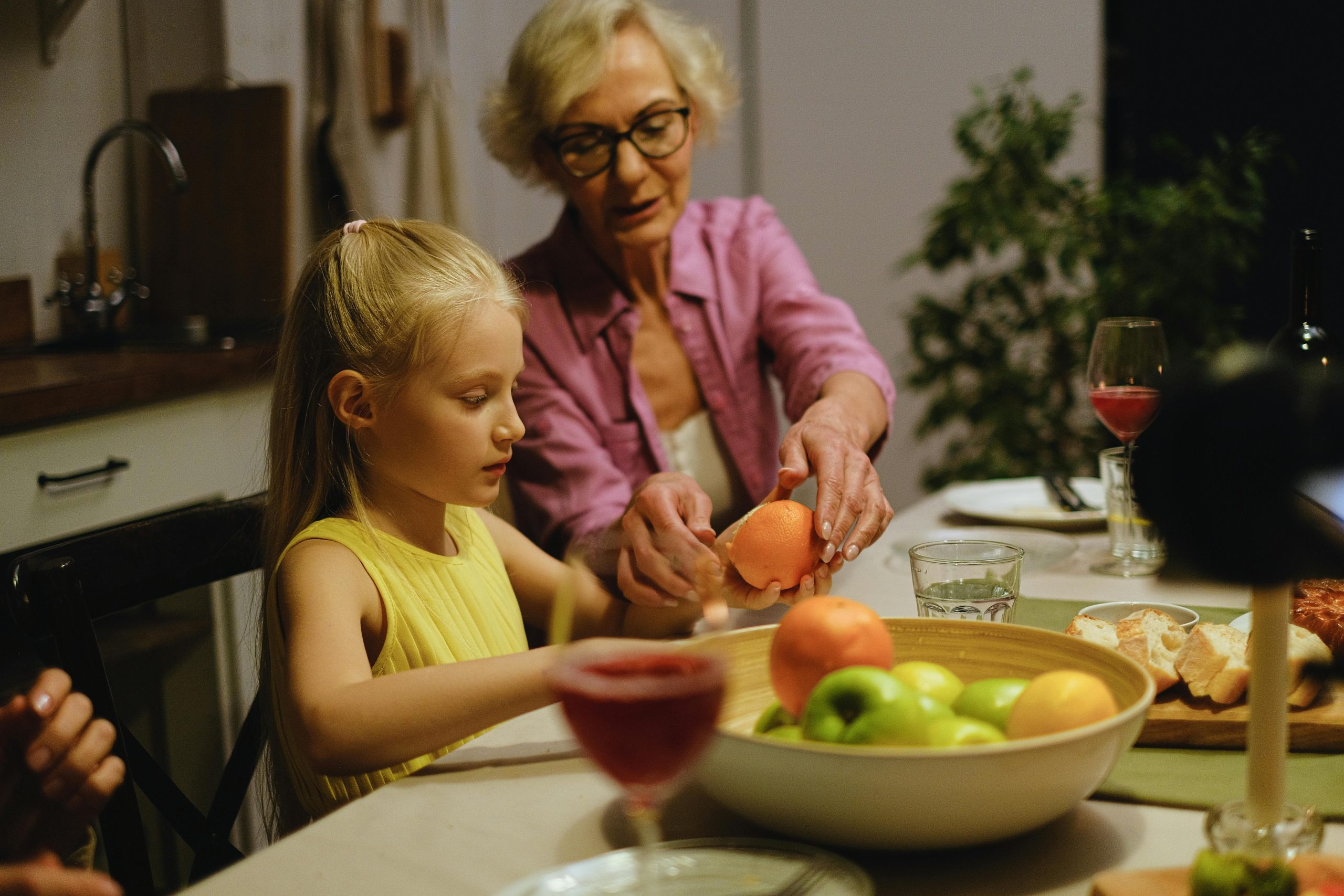 grandparent in kitchen